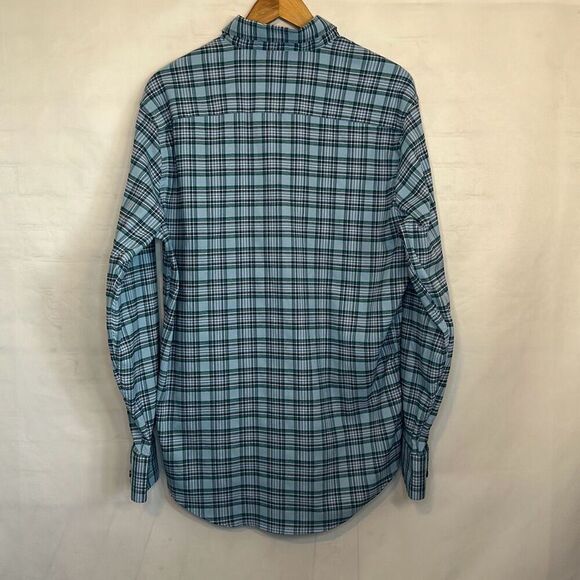 Peter Millar Shirt Mens Medium Crown Sport Plaid Button Preppy Casual Poly Blend - Picture 4 of 8